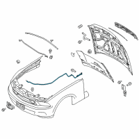 OEM 2014 Ford Mustang Release Cable Diagram - DR3Z-16916-A