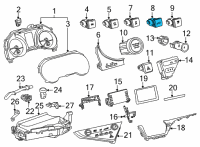 OEM 2021 Toyota Camry Trunk Lid Switch Diagram - 84840-06021
