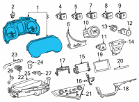 OEM 2022 Toyota Camry Cluster Assembly Diagram - 83800-0XQ41