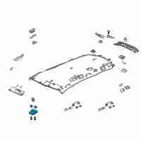 OEM Honda Odyssey Console Assy., Roof *YR507L* (SHADOW BEIGE) Diagram - 83250-THR-A01ZA