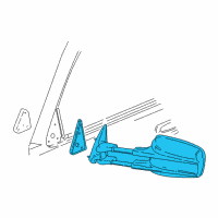 OEM Chevrolet Silverado 3500 Classic Mirror Assembly Diagram - 15172060