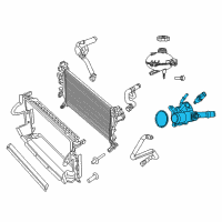 OEM 2014 Dodge Dart THERMOSTA-THERMOSTAT Diagram - 5047861AD