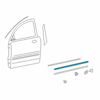 OEM Hyundai Azera Moulding-Waist Line Front Door, RH Diagram - 87724-3L020