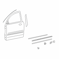 OEM Hyundai Azera Moulding Assembly-Front Door Frame, LH Diagram - 82850-3L000