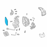 OEM 2012 Honda Civic Mirror Sub-Assembly, Passenger Side (R1300) (Coo) Diagram - 76203-TR2-305