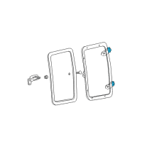 OEM 2000 Ford F-350 Super Duty Hinge Assembly Diagram - F81Z-28303A22-AA