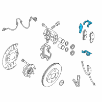 OEM 2021 Nissan Titan Hardware Kit-Front Disc Brake Pad Diagram - D1080-EZ60A