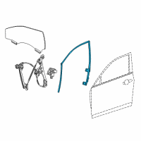 OEM 2015 Cadillac ATS Run Weatherstrip Diagram - 23480494