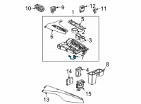 OEM 2021 Cadillac Escalade Courtesy Lamp Diagram - 84957901