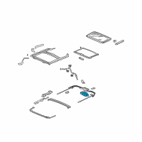 OEM Acura RDX Motor Assembly, Sunroof Diagram - 70450-STK-A01