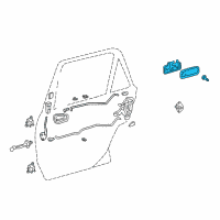 OEM 1999 Toyota Corolla Handle, Outside Diagram - 69230-02040-A0