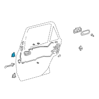 OEM 1998 Toyota Corolla Upper Hinge Diagram - 68760-02030