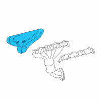 OEM 2009 Chevrolet Colorado Shield-Exhaust Manifold Heat Diagram - 12598550