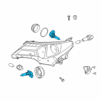 OEM 2016 Toyota RAV4 Lower Beam Bulb Diagram - 90981-13092