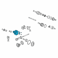 OEM 2010 Hummer H3T Front Differential Carrier Diagram - 25801720