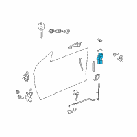 OEM 2013 Chrysler 200 Door Latch, Front Diagram - 4589239AL