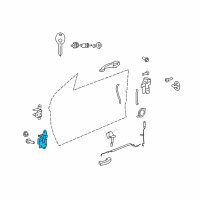 OEM 2011 Chrysler 200 Hinge-Front Door Lower Diagram - 5155094AE