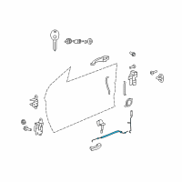 OEM 2010 Chrysler Sebring Cable-Inside Handle To Latch Diagram - 68027868AA