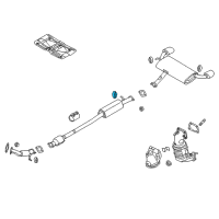 OEM Kia Sportage Hanger-Exhaust Pipe Diagram - 28780D9100