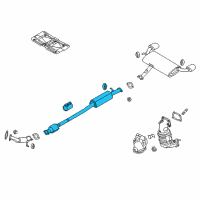 OEM Kia Center Muffler Complete Diagram - 28600D9440