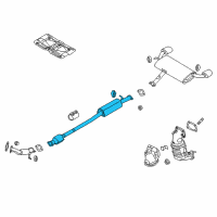 OEM 2020 Kia Sportage Center Exhaust Pipe Diagram - 28650D9540