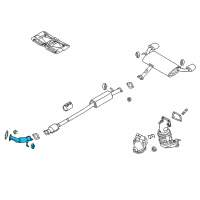 OEM 2017 Kia Sportage Front Muffler Assembly Diagram - 28610D9430