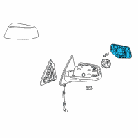 OEM GMC Yukon Mirror Glass Diagram - 22976556