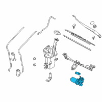 OEM 2012 Kia Sportage Windshield Wiper Motor Assembly Diagram - 981103W000