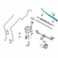 OEM 2015 Kia Sportage Windshield Wiper Arm Assembly Driver Diagram - 983103W000