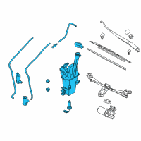 OEM Kia Sportage Washer Reservoir & Pump Assembly Diagram - 986103W510