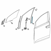 OEM 2018 Honda Odyssey Sash, R. FR. Door Center (Lower) Diagram - 72231-THR-A01