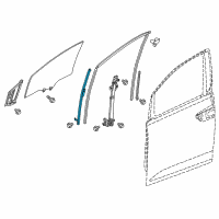 OEM 2019 Honda Odyssey Sash, R. FR. Door Quarter Diagram - 72230-THR-A01