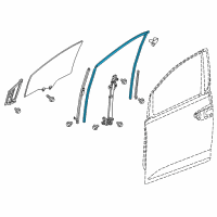 OEM 2018 Honda Odyssey Channel, Right Front Door Run Diagram - 72235-THR-A01