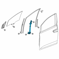 OEM Honda Odyssey Regulator Assembly, Left Front Door (Power) Diagram - 72250-THR-A01