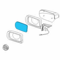 OEM BMW 740iL Mirror Glass, Heated, Wide-Angle, Left Diagram - 51-16-8-266-493