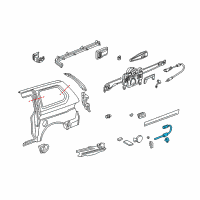 OEM 2003 Honda Odyssey Cable, Fuel Lid Opener Diagram - 74411-S0X-A00