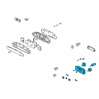 OEM 2005 Hyundai Elantra Heater Control Assembly Diagram - 97250-2D060-AX