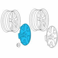 OEM 2009 Saturn Aura Wheel Cover Diagram - 9597706