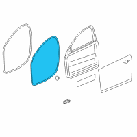 OEM 2013 Chevrolet Volt Door Weatherstrip Diagram - 22862990