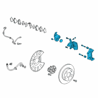 OEM 2017 Acura MDX Caliper Sub-Assembly, Right Rear Diagram - 43018-TZ5-A11