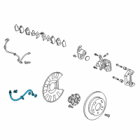 OEM 2020 Acura MDX Set, Rear Brake Hose Diagram - 01468-TZ5-A10