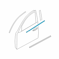 OEM 2010 Infiniti FX50 Moulding Assy-Front Door Outside, LH Diagram - 80821-1CA0A