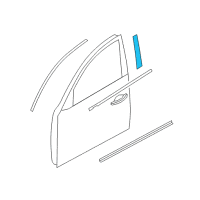 OEM 2011 Infiniti FX35 Cover Front Door Sash, RH Diagram - 802D2-1CA0A