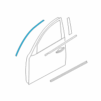 OEM 2014 Infiniti QX70 Moulding-Front Door Sash, Front LH Diagram - 80283-1CA0C
