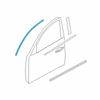 OEM 2010 Infiniti FX50 Moulding-Front Door Sash, Front LH Diagram - 80283-1CA0C