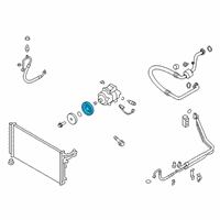 OEM 2018 Kia Stinger Pulley Assembly-Air Conditioner Compressor Diagram - 97643F6100