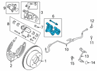 OEM 2021 Ford Bronco PLATE ASY - BRAKE BACK Diagram - MB3Z-2B511-A