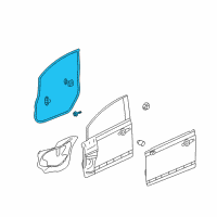 OEM 2008 Honda Civic Weatherstrip, L. FR. Door Diagram - 72350-SNE-A01