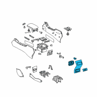 OEM 2015 Lexus NX200t Panel Sub-Assembly, Console Diagram - 58903-78020-C0