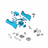 OEM 2015 Lexus NX200t Box Sub-Assembly, Console Diagram - 58901-78010-C0